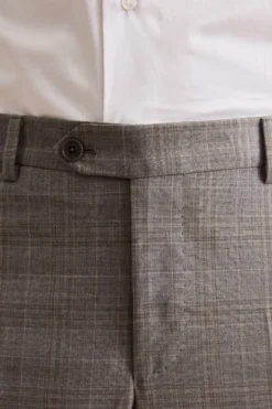 Abito Check Monopetto in Pura Lana Vergine - GRIGIO CHIARO QUADRI
