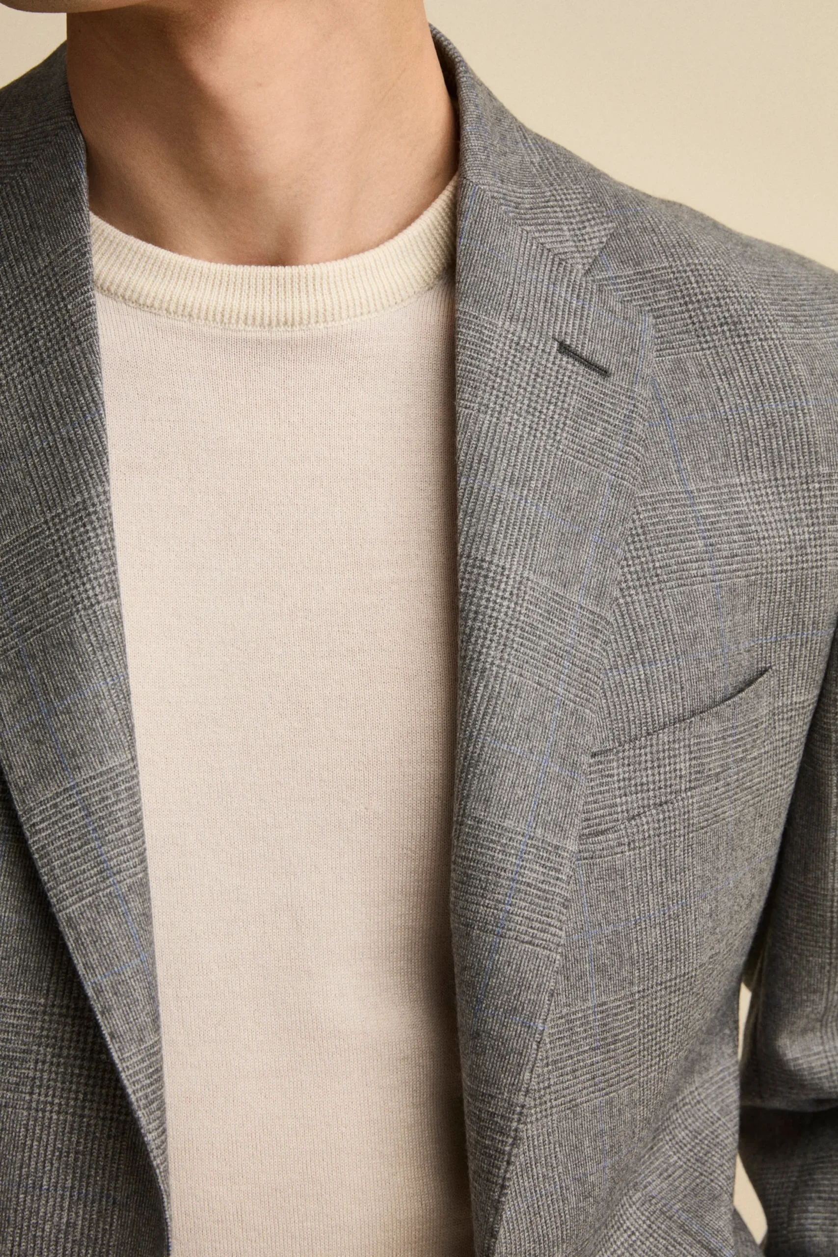Abito Check Monopetto Regular Fit in lana Vergine - GALLES GRIGIO