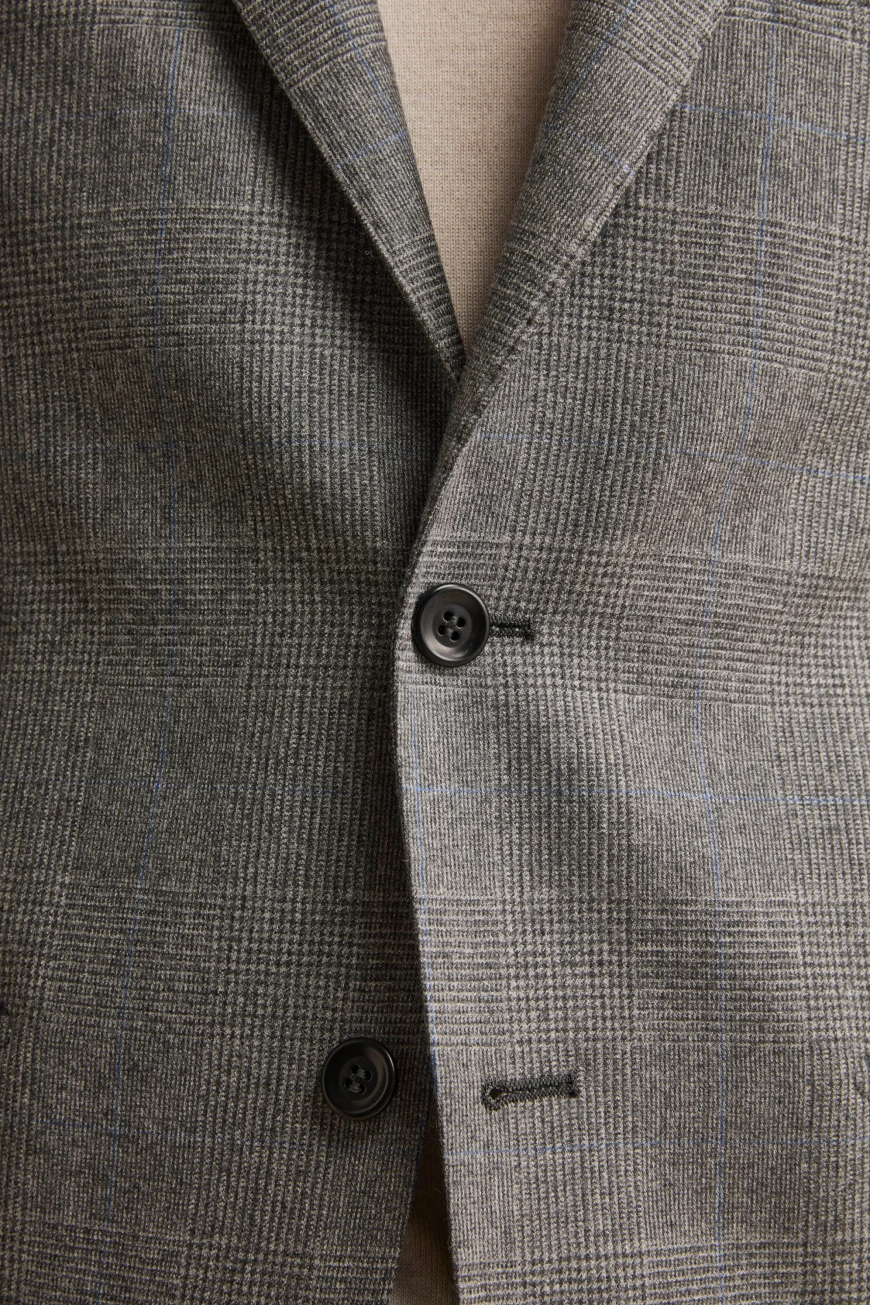 Abito Check Monopetto Regular Fit in lana Vergine - GALLES GRIGIO
