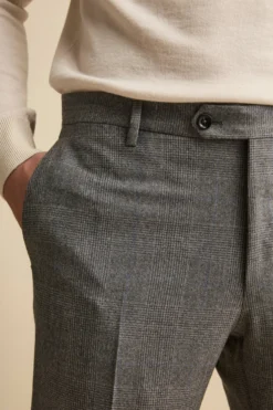 Abito Check Monopetto Regular Fit in lana Vergine - GALLES GRIGIO