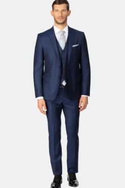 Abito classico blu in lana - BLU