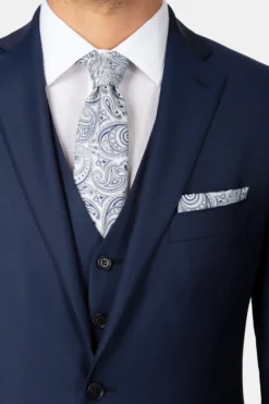 Abito classico blu in lana - BLU