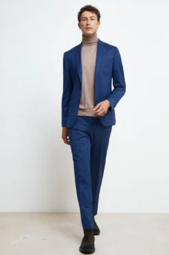 Abito Colorato Monopetto Slim Fit - BLU