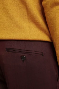 Abito Colorato Monopetto Slim Fit - BORDEAUX