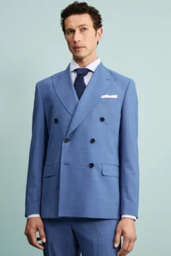 Abito Doppiopetto Slim Fit con Revers a Lancia - ROYAL