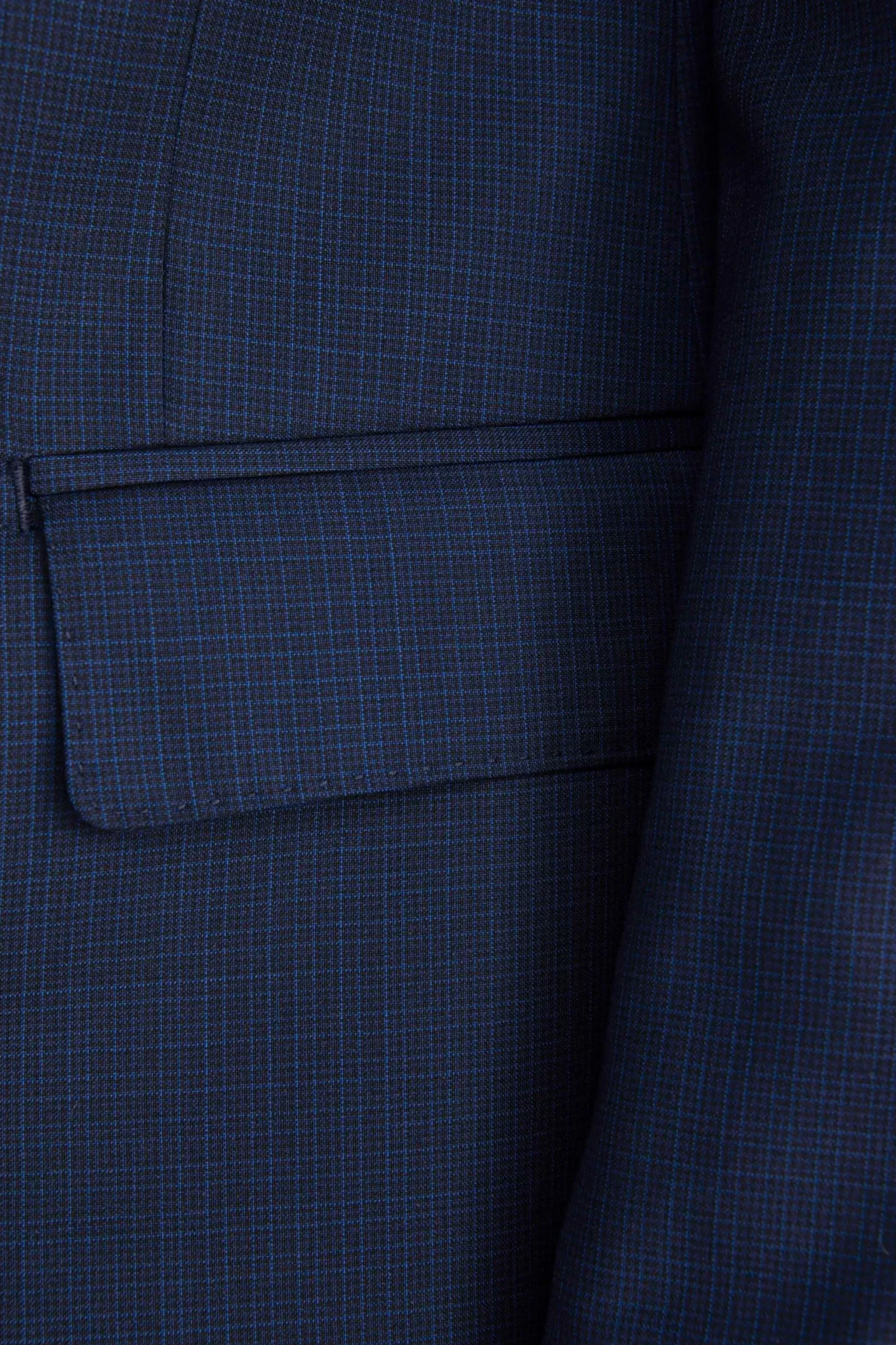 Abito Elegante Blu Check - FANT. BLU