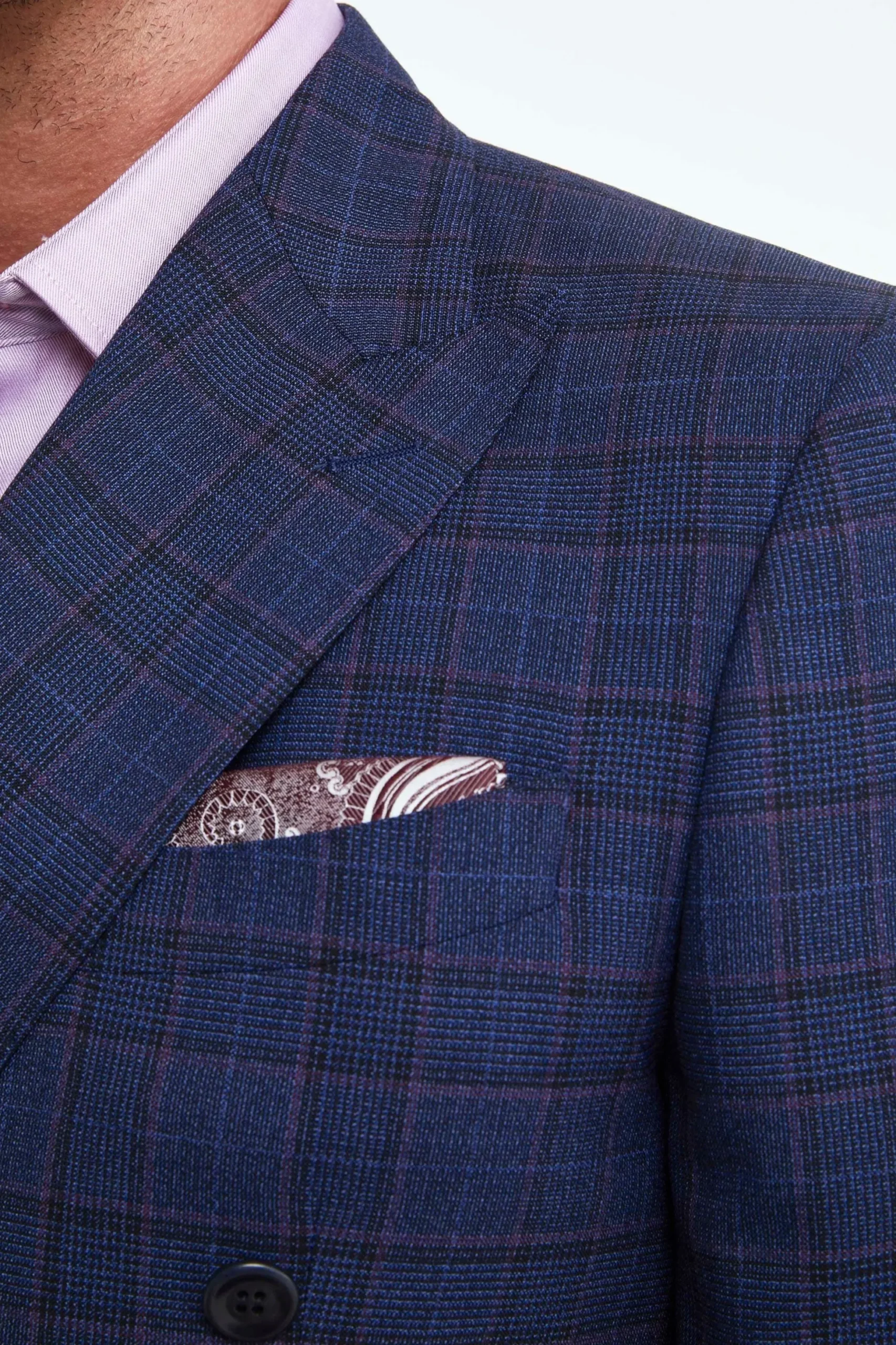 Abito Elegante Doppiopetto in lana - GALLES BLU