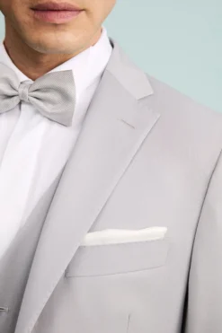 Abito Elegante Monopetto in Lana Vergine con Gilet - GRIGIO CHIARO