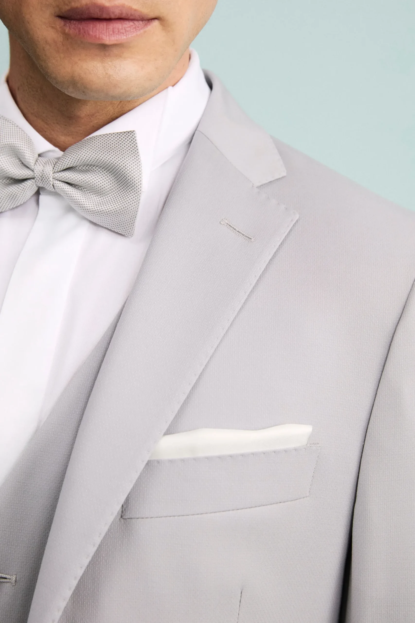 Abito Elegante Monopetto in Lana Vergine con Gilet - GRIGIO CHIARO
