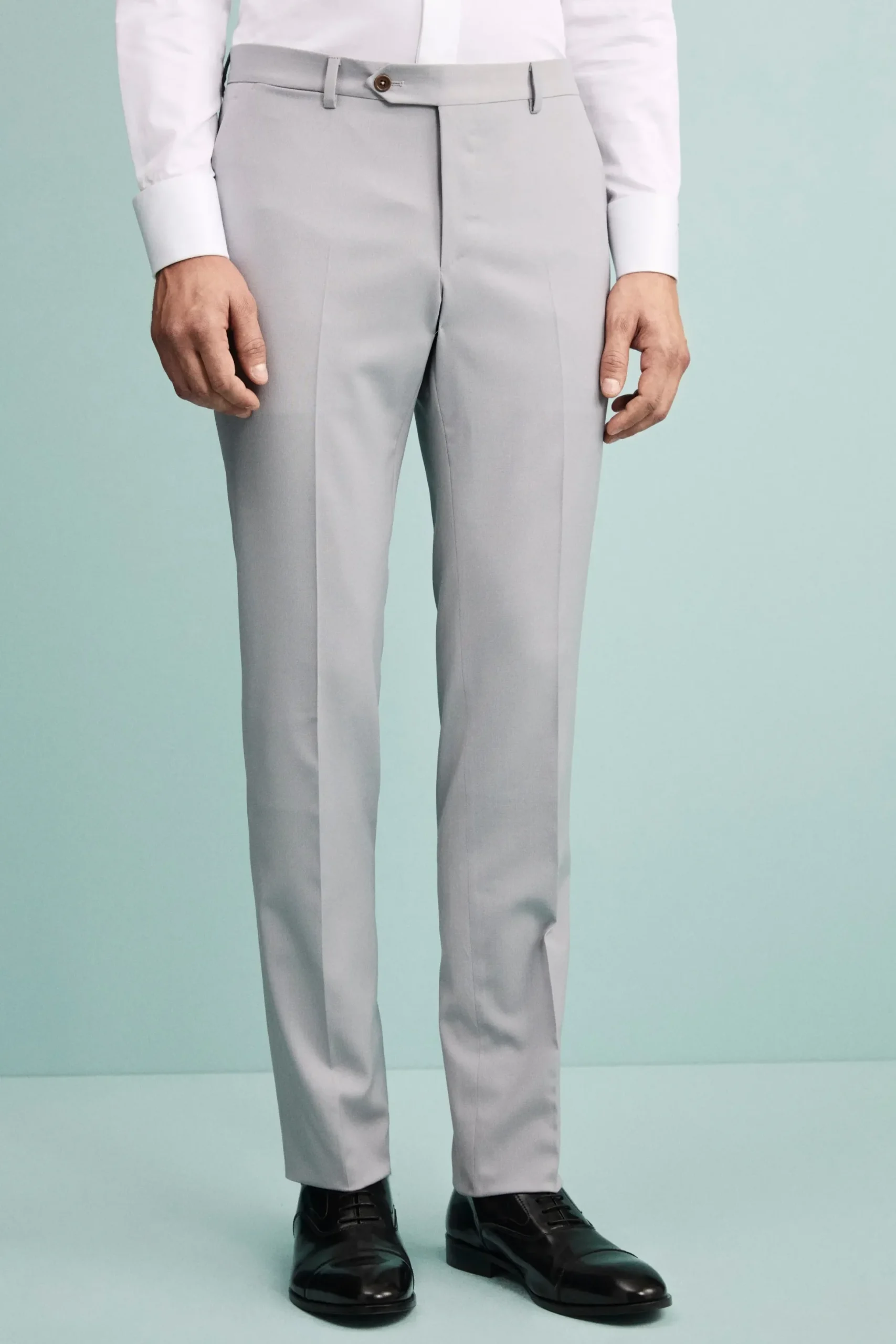 Abito Elegante Monopetto in Lana Vergine con Gilet - GRIGIO CHIARO