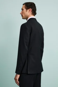 Abito Elegante Strutturato Monopetto in Lana Vergine - BLU