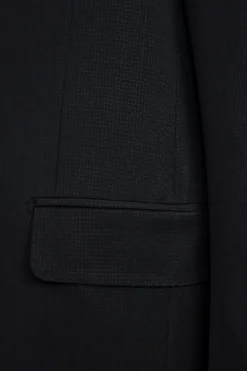 Abito Elegante Strutturato Monopetto in Lana Vergine - BLU