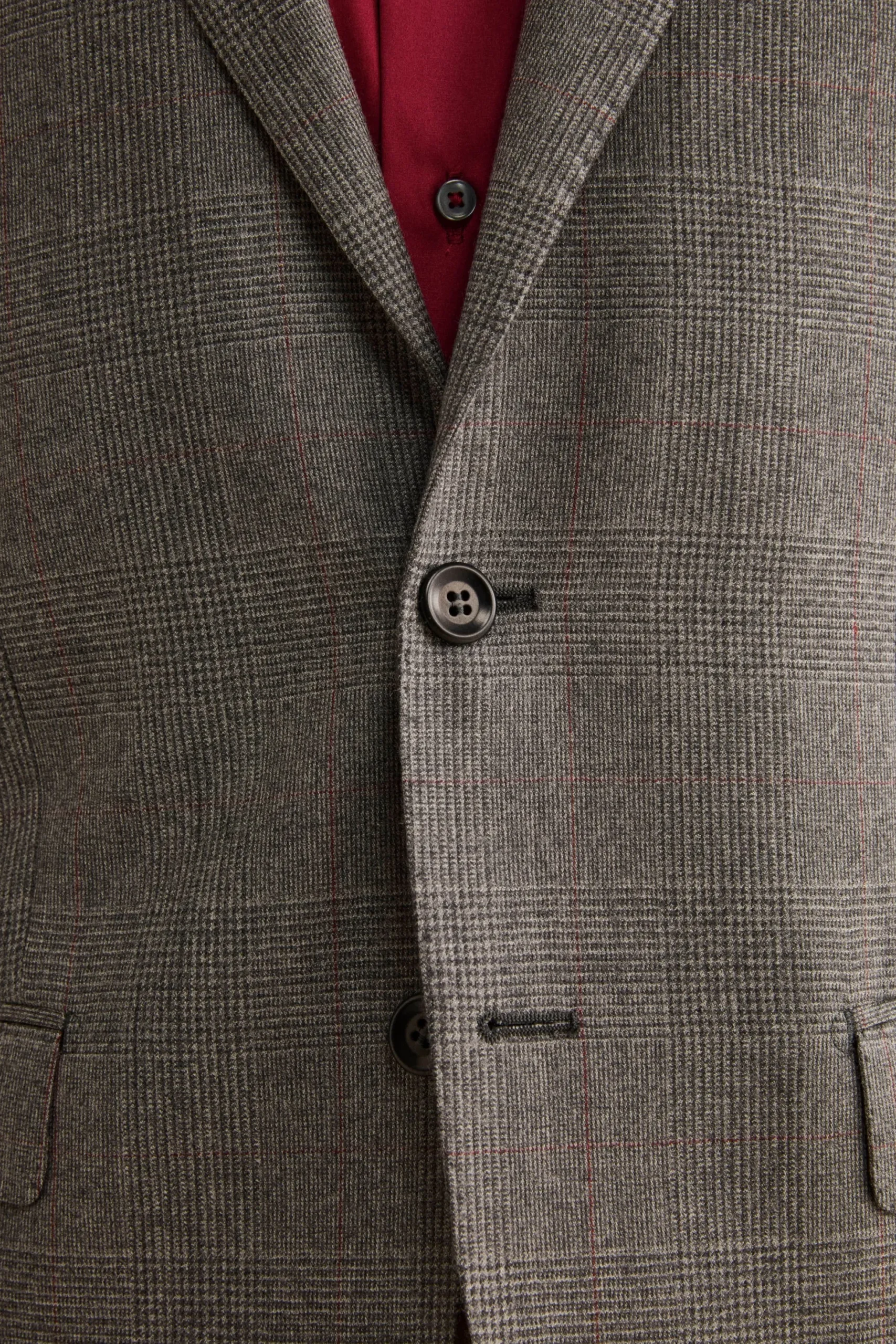 Abito Foderato Slim Fit in Lana Vergine - GALLES GRIGIO