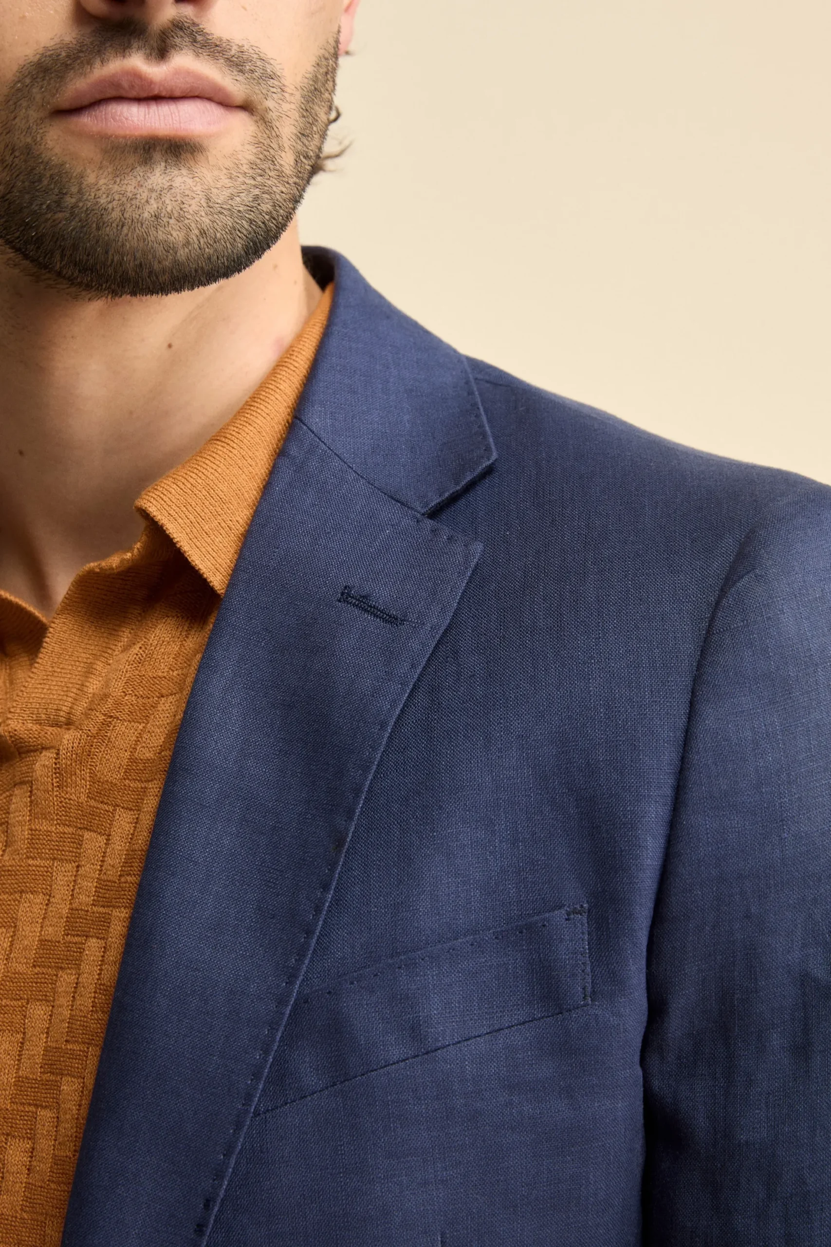 Abito in lino monopetto - BLU