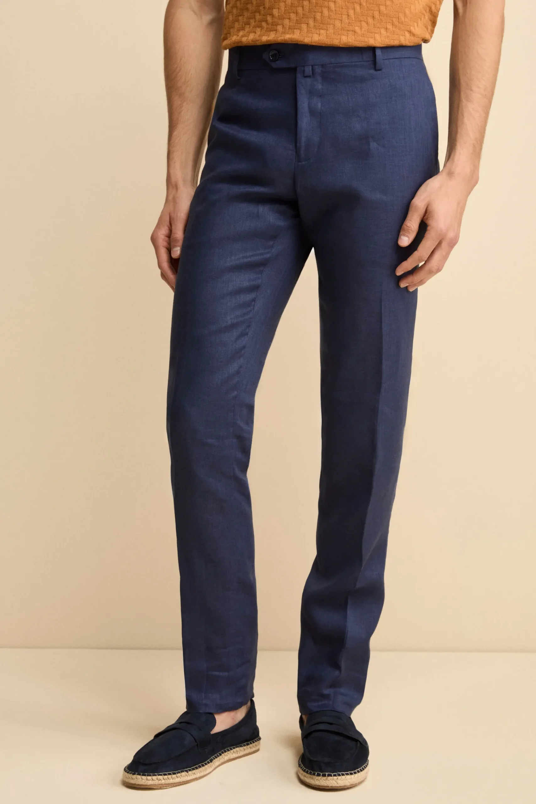 Abito in lino monopetto - BLU