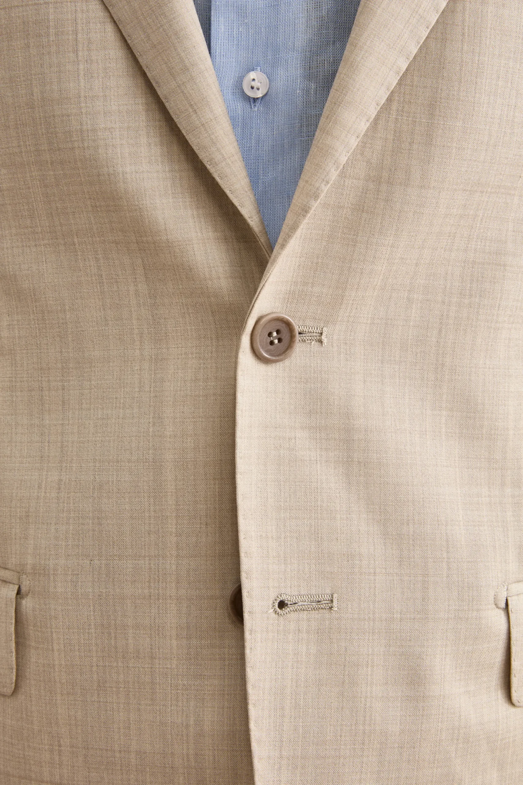 Abito Monopetto Beige in Lino Regular Fit - BEIGE