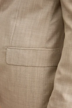 Abito Monopetto Beige in Lino Regular Fit - BEIGE