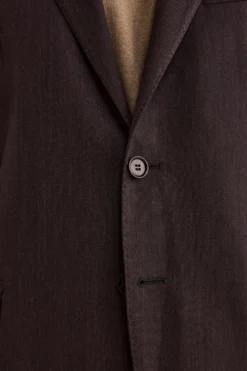 Abito Monopetto in Lana Vergine Regular Fit - MELANZANA