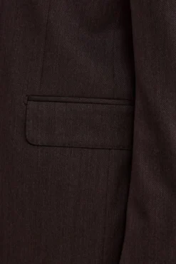 Abito Monopetto in Lana Vergine Regular Fit - MELANZANA