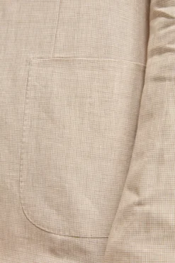 Abito Monopetto Slim Fit in Lino - FANT. BEIGE