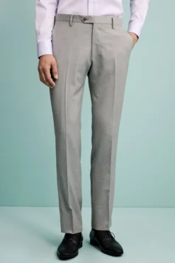 Abito Sallia Monopetto Slim Fit in Lana Vergine - GRIGIO CHIARO