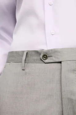 Abito Sallia Monopetto Slim Fit in Lana Vergine - GRIGIO CHIARO