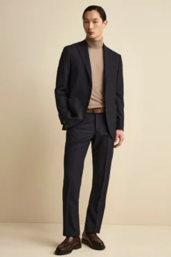 Abito Semifoderato in Lana Vergine Regular Fit - BLU