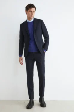 Abito slim blu invernale da uomo - BLU