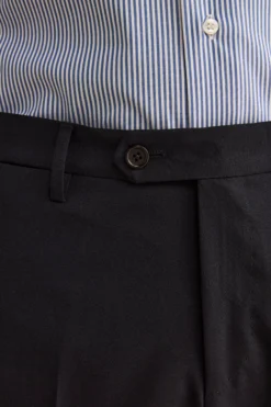 Abito Slim Fit in Lana Vergine con Revers a Lancia - BLU
