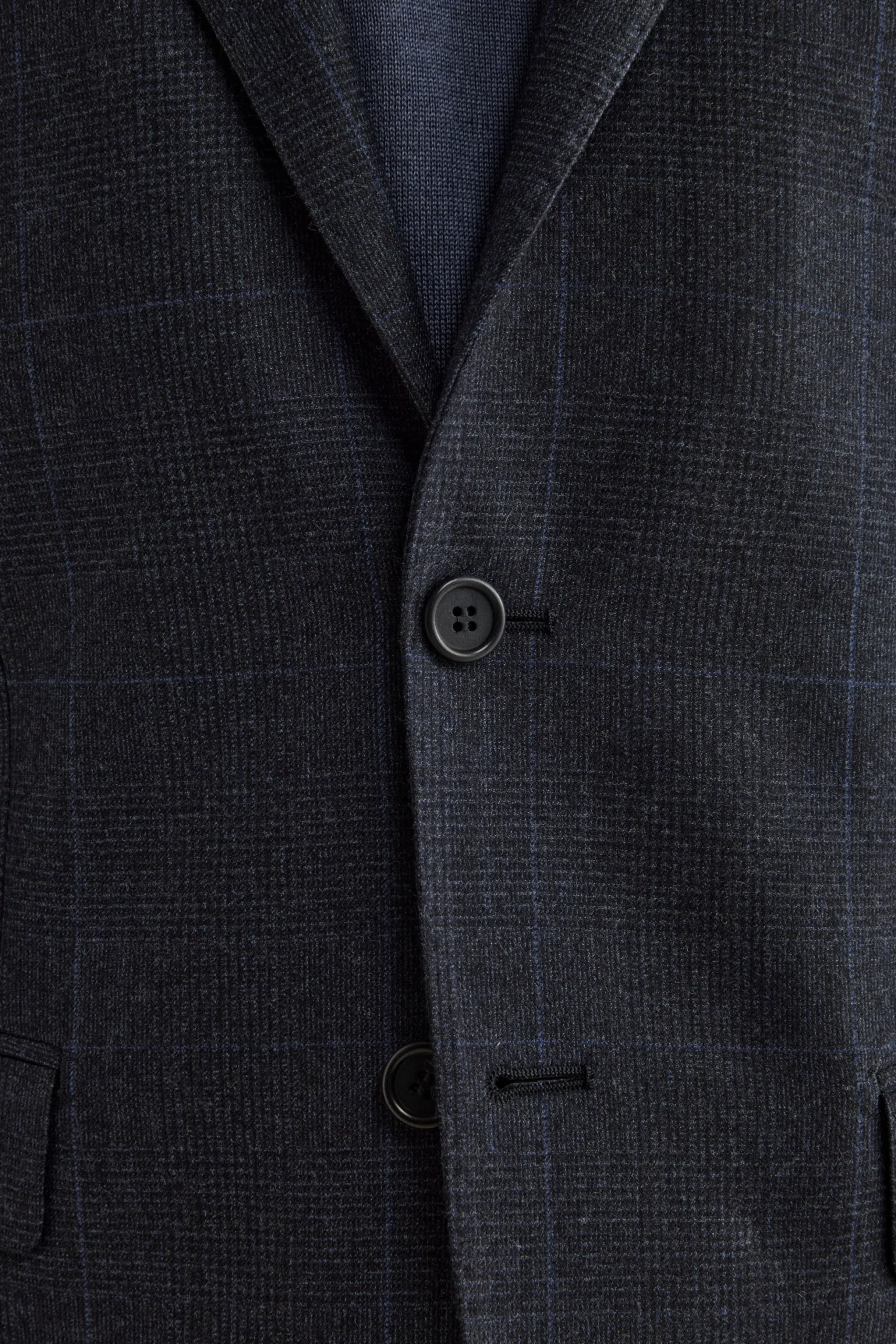 Abito Slim Fit in Lana Vergine con Revers Classico - GALLES BLU