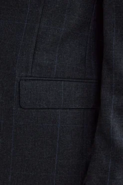 Abito Slim Fit in Lana Vergine con Revers Classico - GALLES BLU