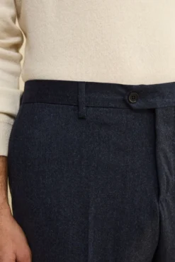 Abito Slim Fit in Misto Cashmere - BLU