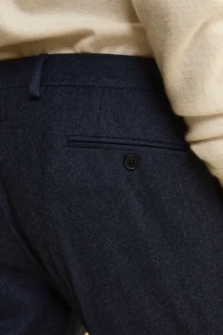 Abito Slim Fit in Misto Cashmere - BLU