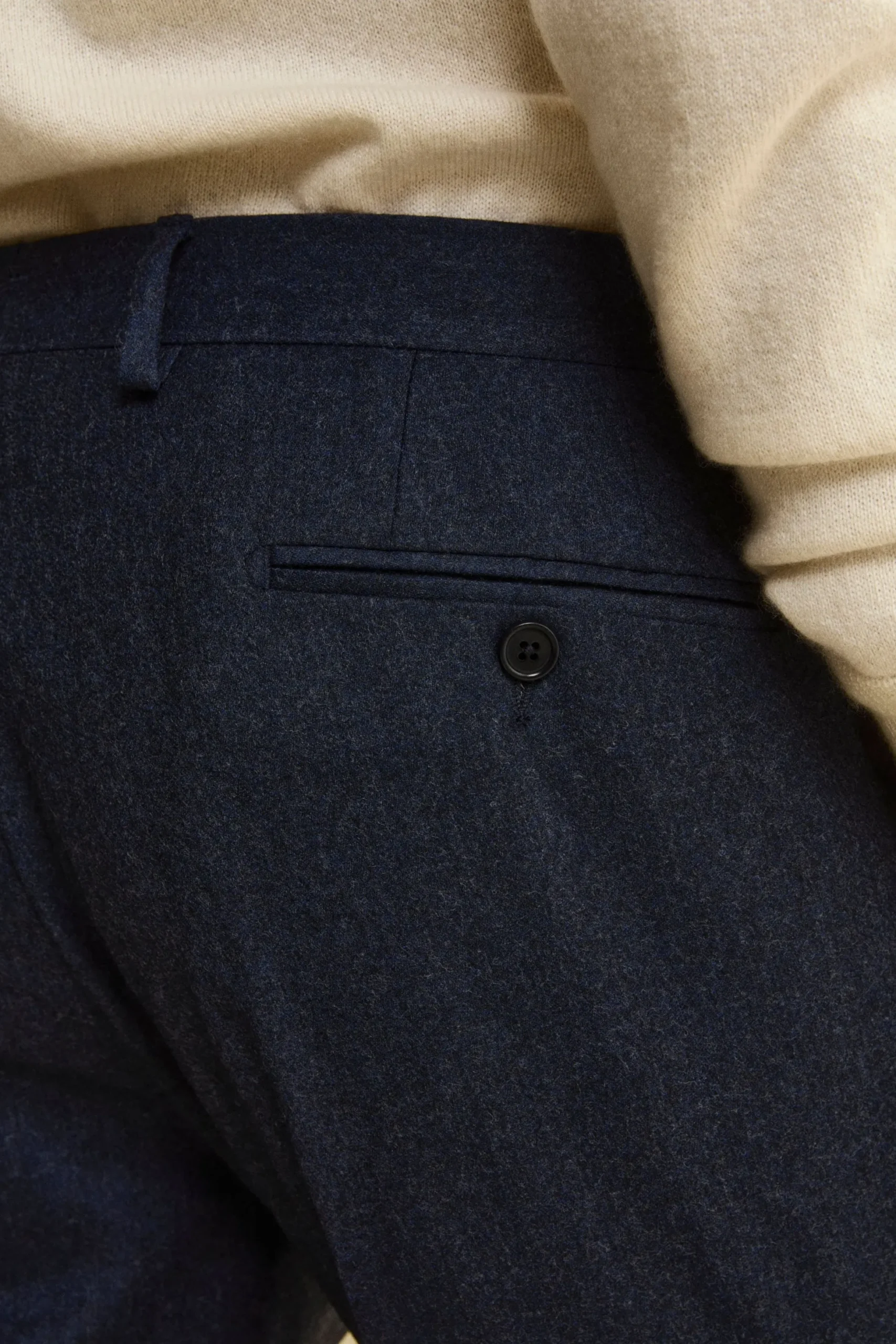 Abito Slim Fit in Misto Cashmere - BLU