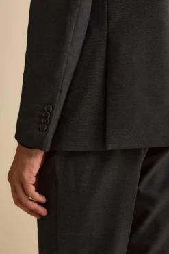 Abito Slim Fit Monopetto Revers a Lancia in Lana Vergine - ANTRACITE