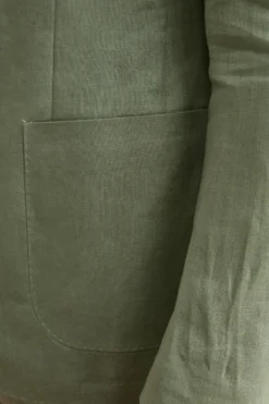 Abito Slim Fit Semifoderato in Lino - SALVIA