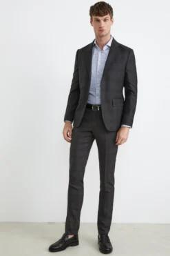 Abito slim grigio a quadri - GRIGIO QUADRI