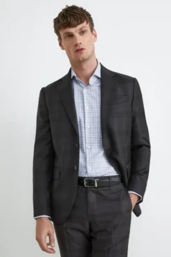 Abito slim grigio a quadri - GRIGIO QUADRI