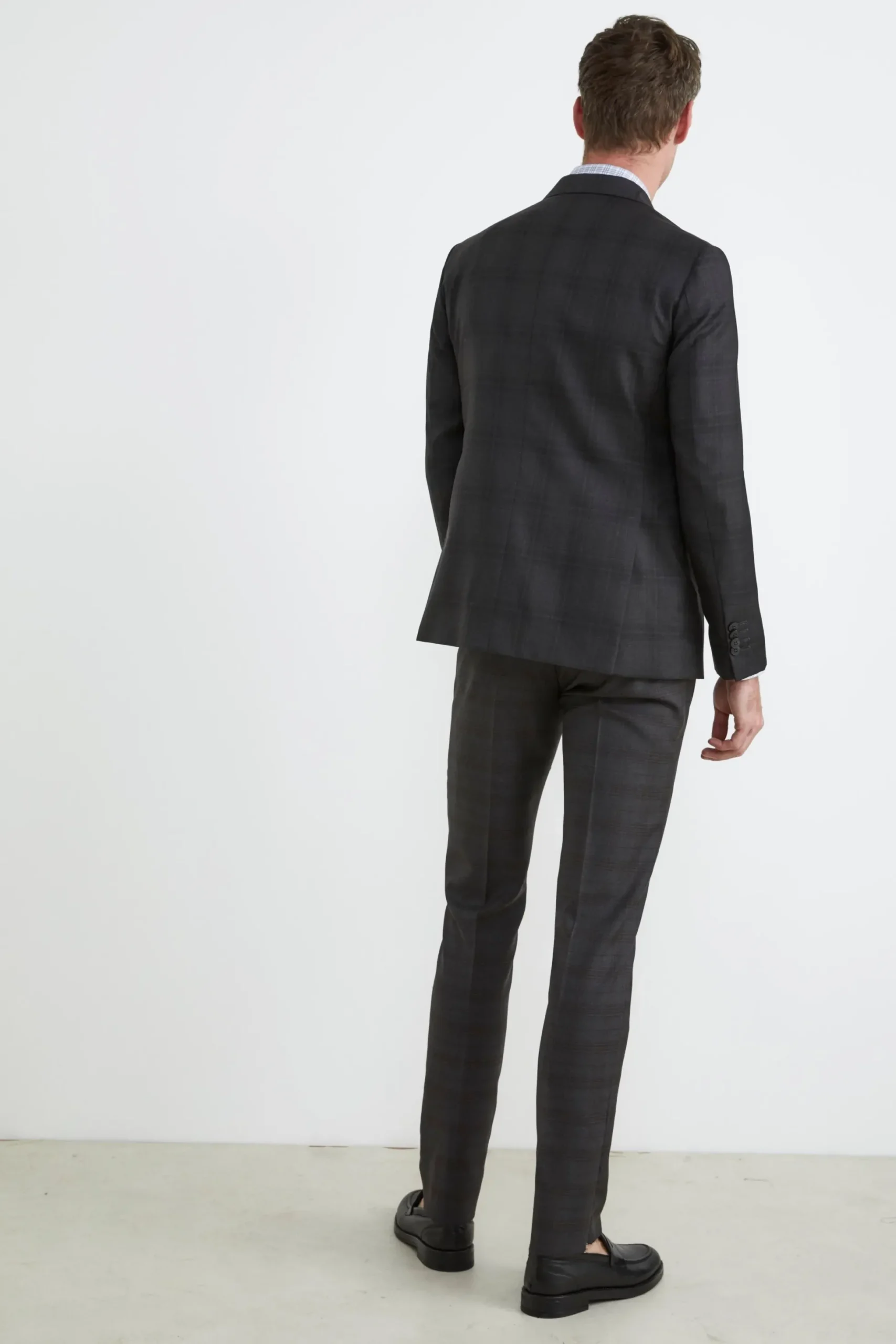 Abito slim grigio a quadri - GRIGIO QUADRI