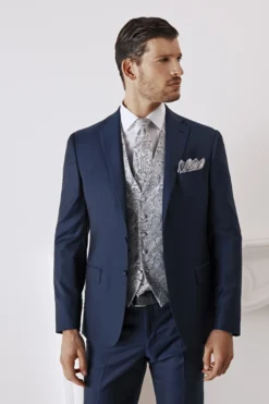 Abito slim in lana 150s - BLU