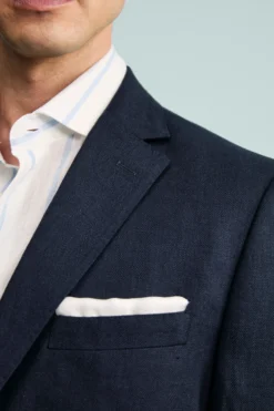 Abito Spigato Monopetto in Lino - NAVY