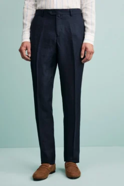 Abito Spigato Monopetto in Lino - NAVY