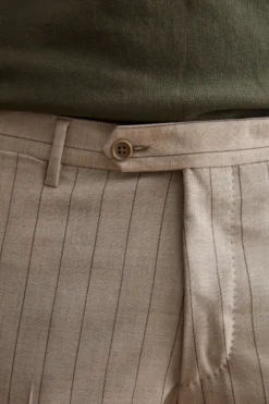 Abito Uomo in Lana Vergine Gessato Slim Fit - BEIGE GESSATO