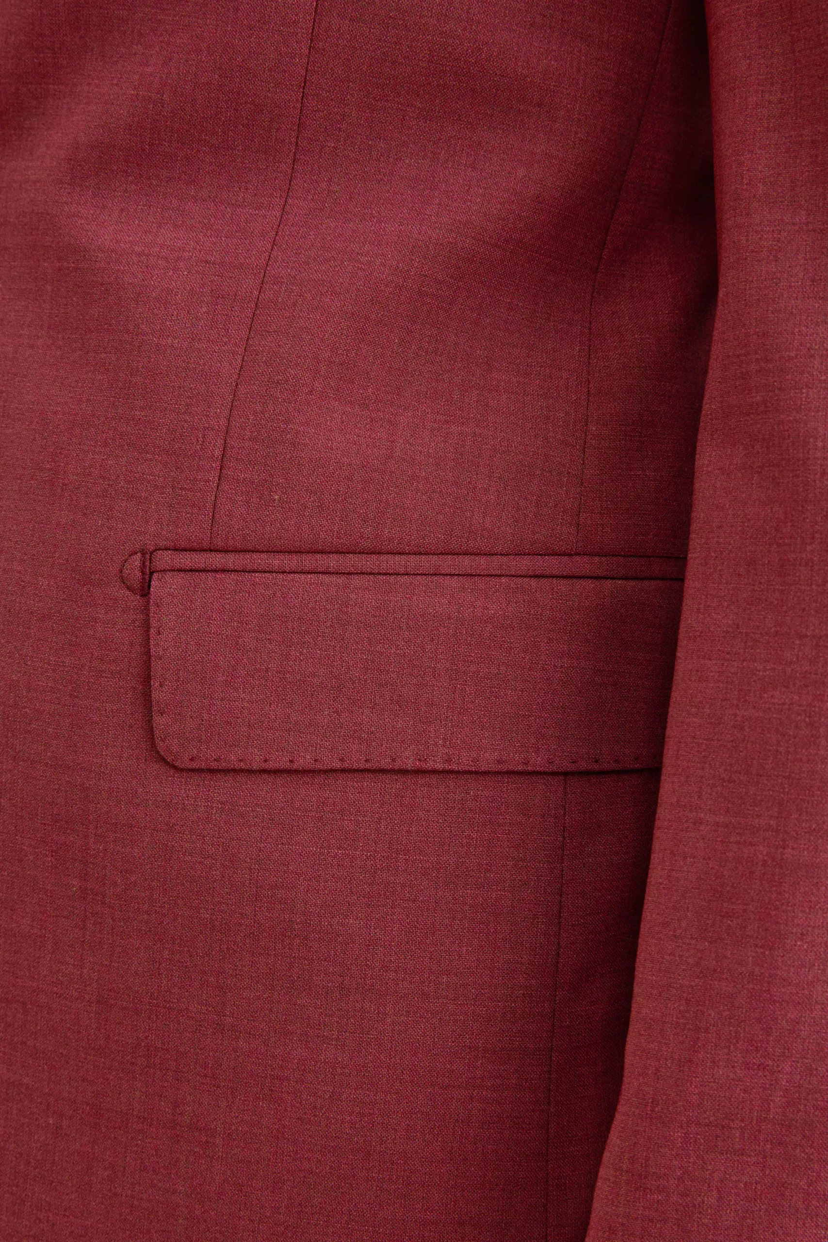Abito Uomo Monopetto in Lino Slim Fit - BORDEAUX