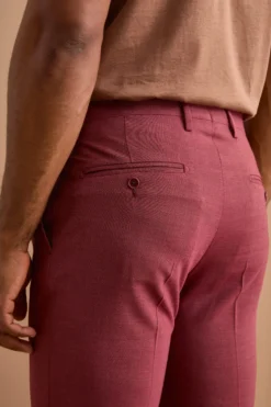 Abito Uomo Monopetto in Lino Slim Fit - BORDEAUX