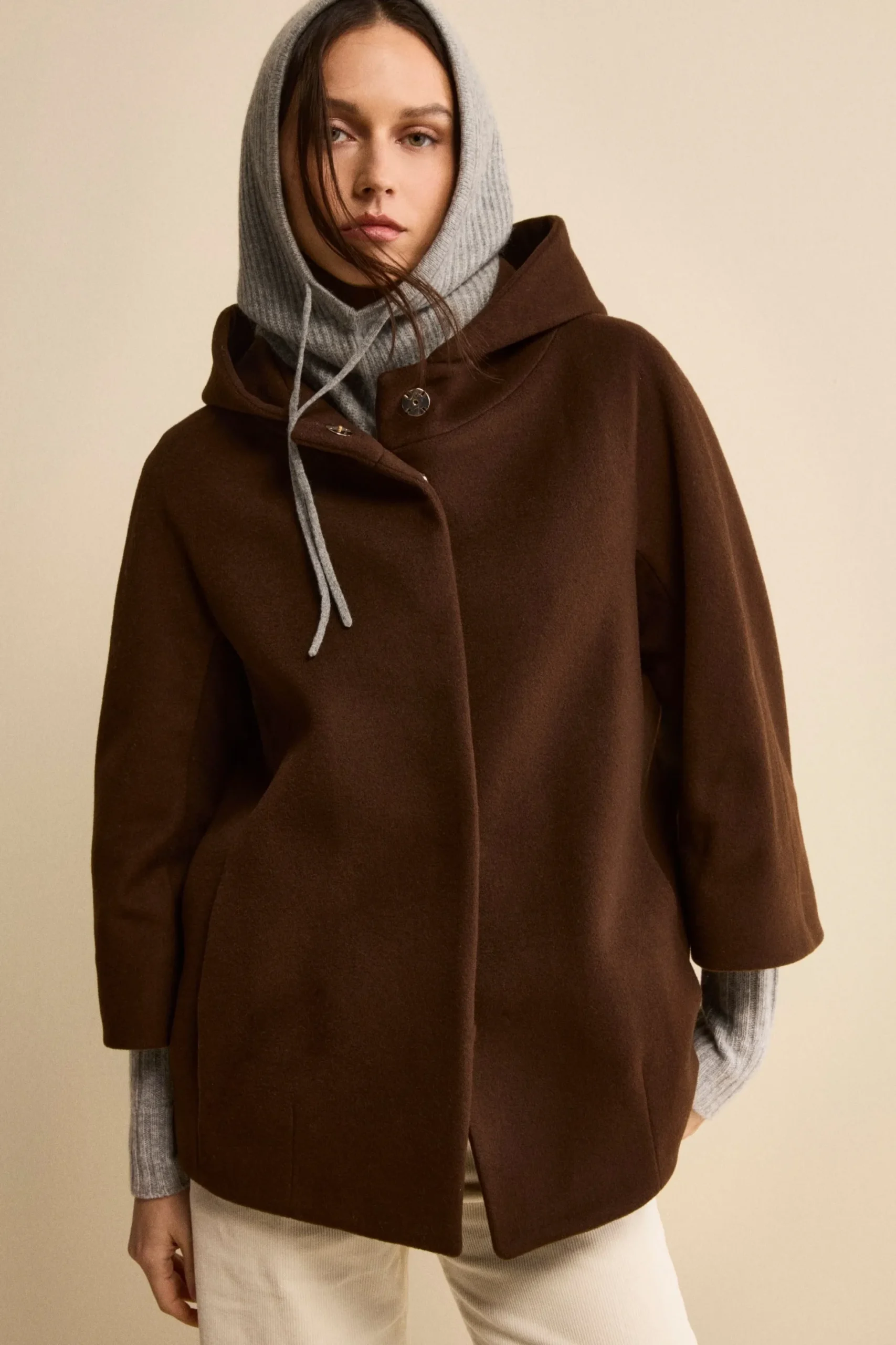 Balaclava a Coste in Cashmere - GRIGIO CHIARO