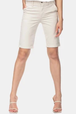 Bermuda in cotone - BEIGE