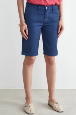 Bermuda in cotone - BLU APERTO