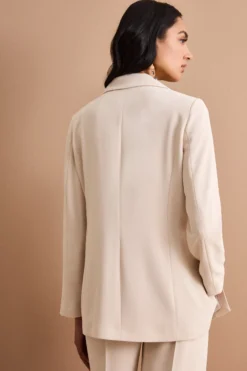 Blazer Doppiopetto Foderato in Cady - SABBIA