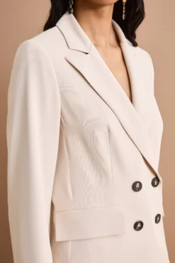Blazer Doppiopetto Foderato in Cady - SABBIA